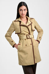 Abrigo mujer tipo Trench rompeviento