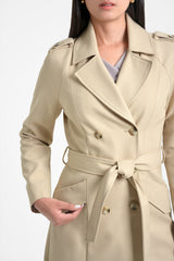 Abrigo mujer trench color beige
