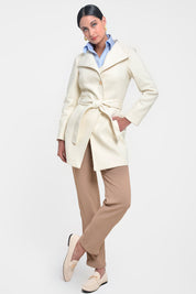 abrigo mujer en pano ab 0109 AB-0109 ivory Xuss - imagen 2
