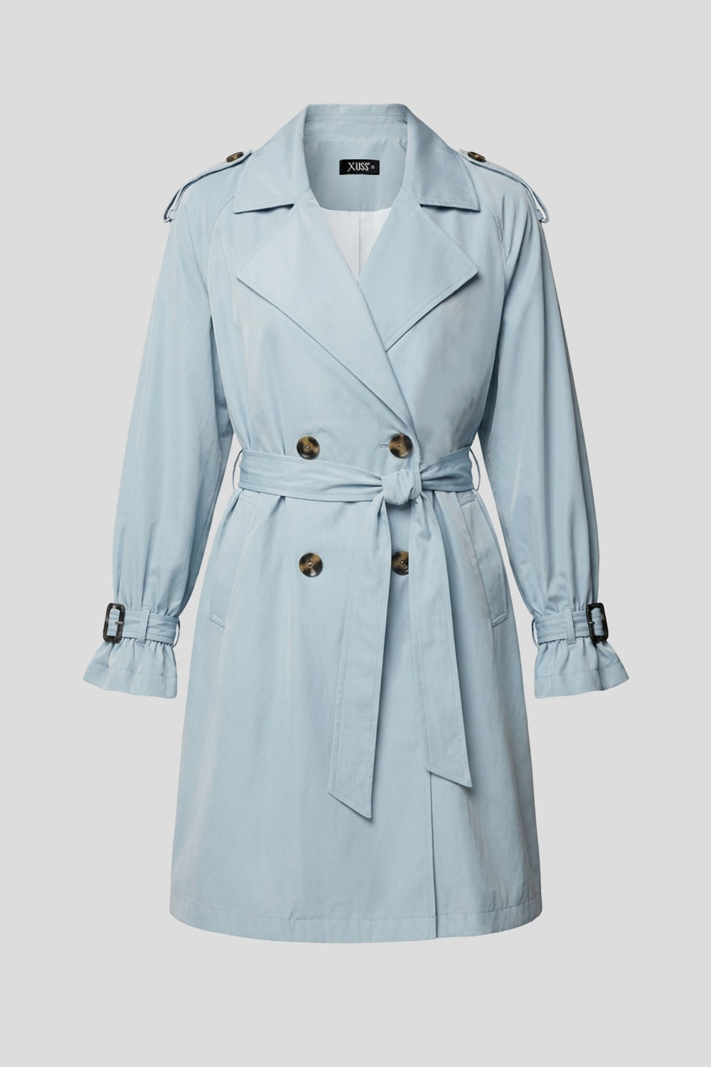 abrigo mujer cuello alto h0595010 H0595010 baby blue Xuss - imagen 2