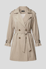 Abrigo mujer cuello alto tipo trench