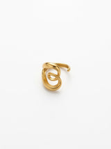 Anillo mujer figura abstracta color dorado