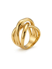 anillo mujer aros entrelazados as241201 r4 AS241201.R4 dorado Xuss imagen 1