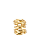 Anillo mujer multi aros color dorado