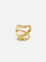 Anillo mujer diseño abstracto color dorado