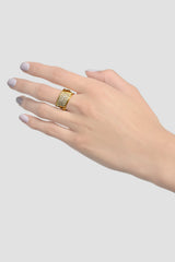 Anillo aros brillantes color dorado