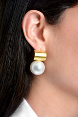 Aretes mujer combinación perla