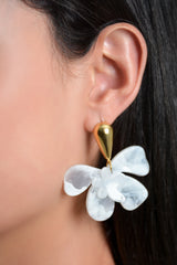 Aretes mujer flor 3D