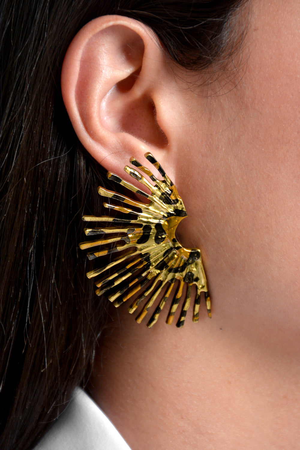 aretes mujer animal print arete p15 ARETE-P15 dorado Xuss imagen 2