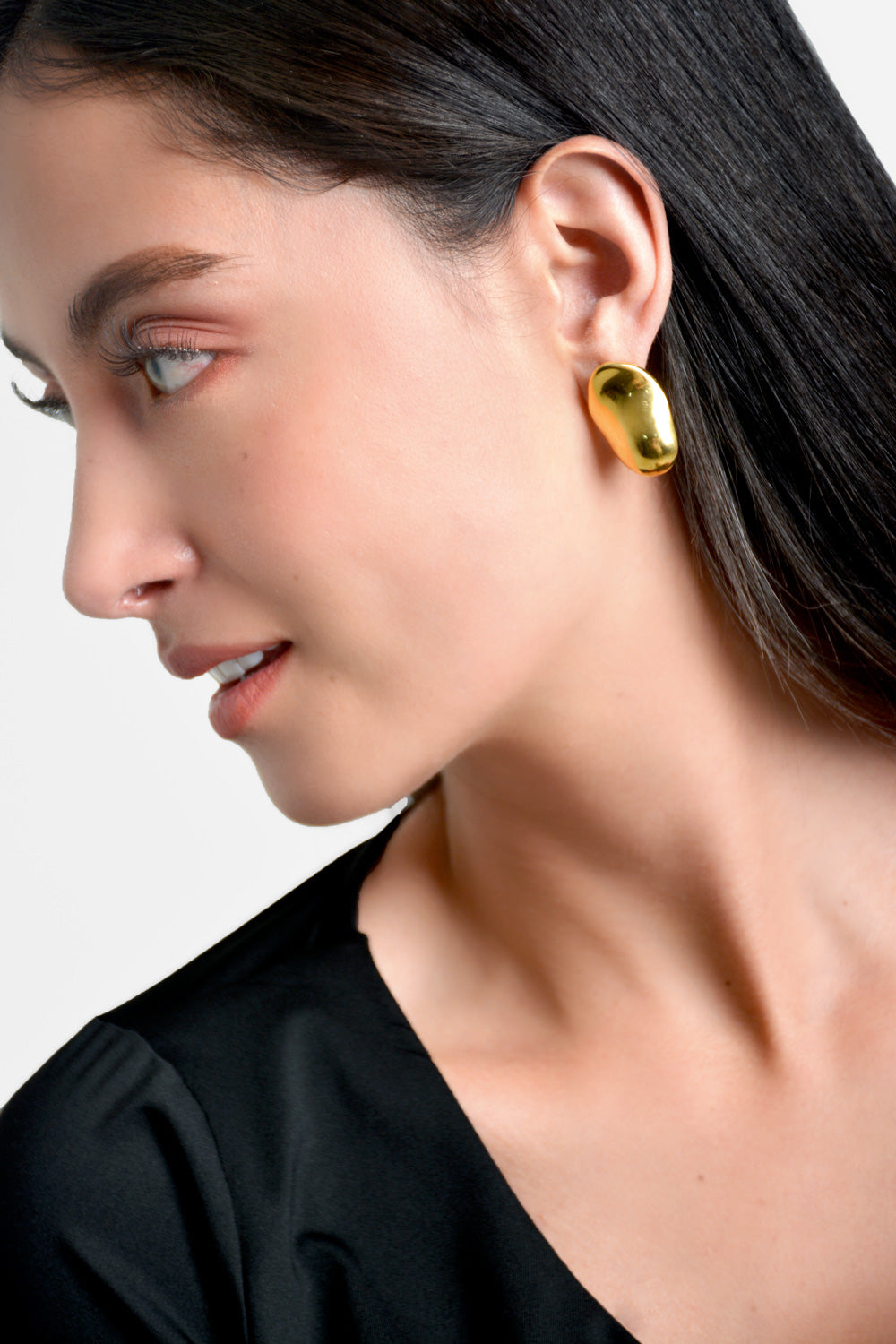 aretes mujer perla encrustada arete p21 ARETE-P21 dorado Xuss imagen 1