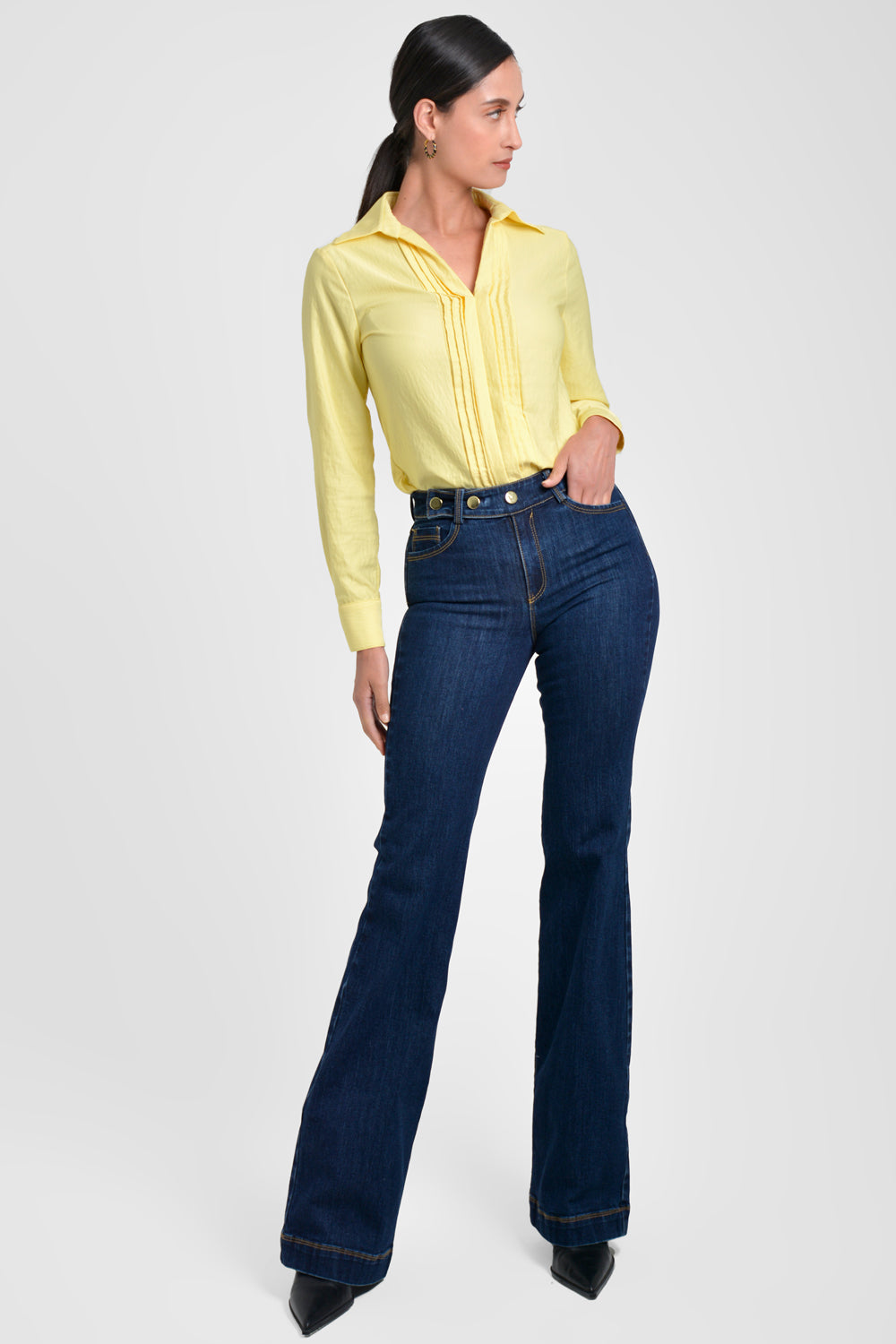 Camisa mujer con alforzas