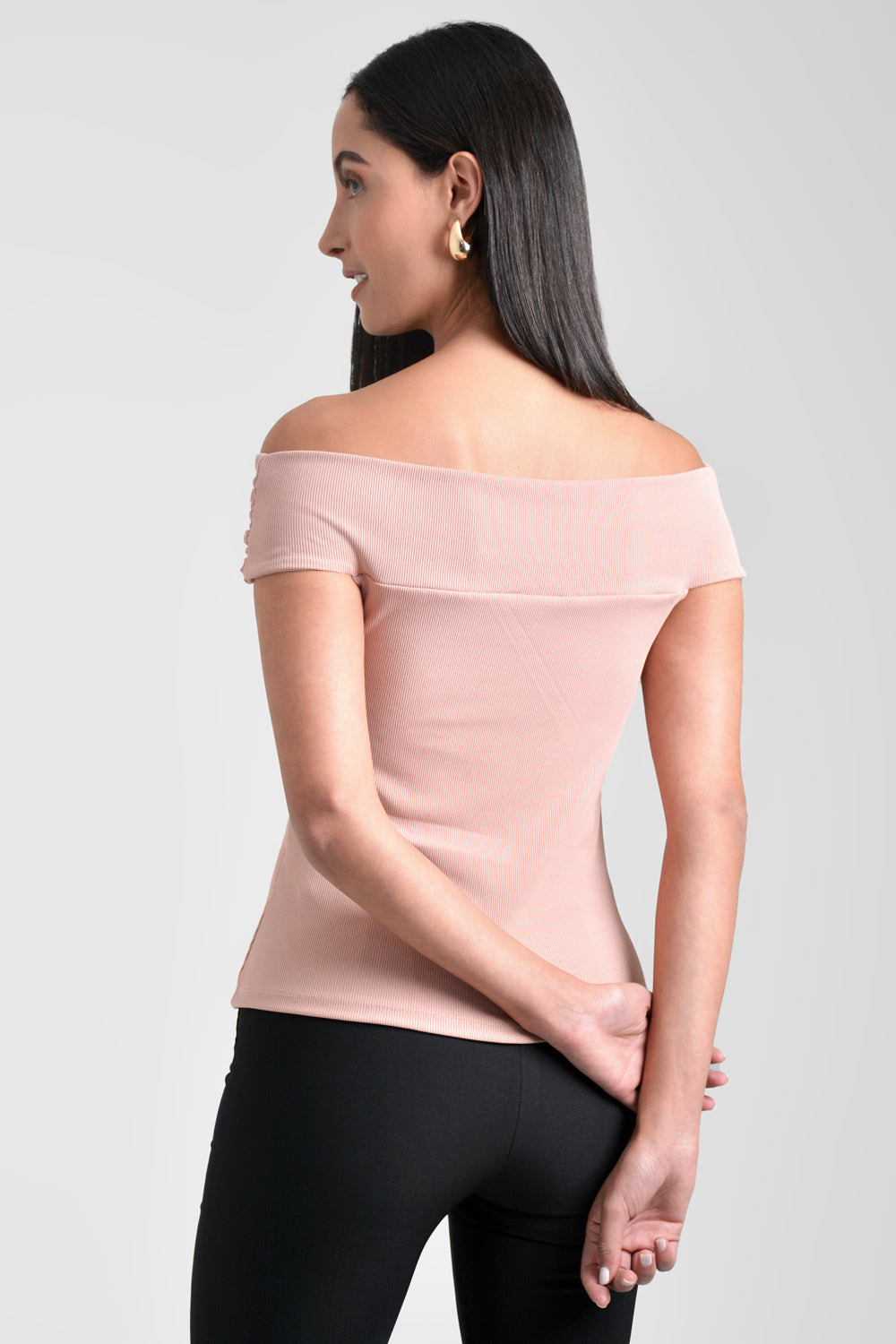 blusa mujer escote bandeja bl 0495 BL-0495 rosa Xuss imagen 3