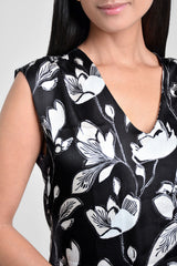 Blusa mujer sublimada color negro