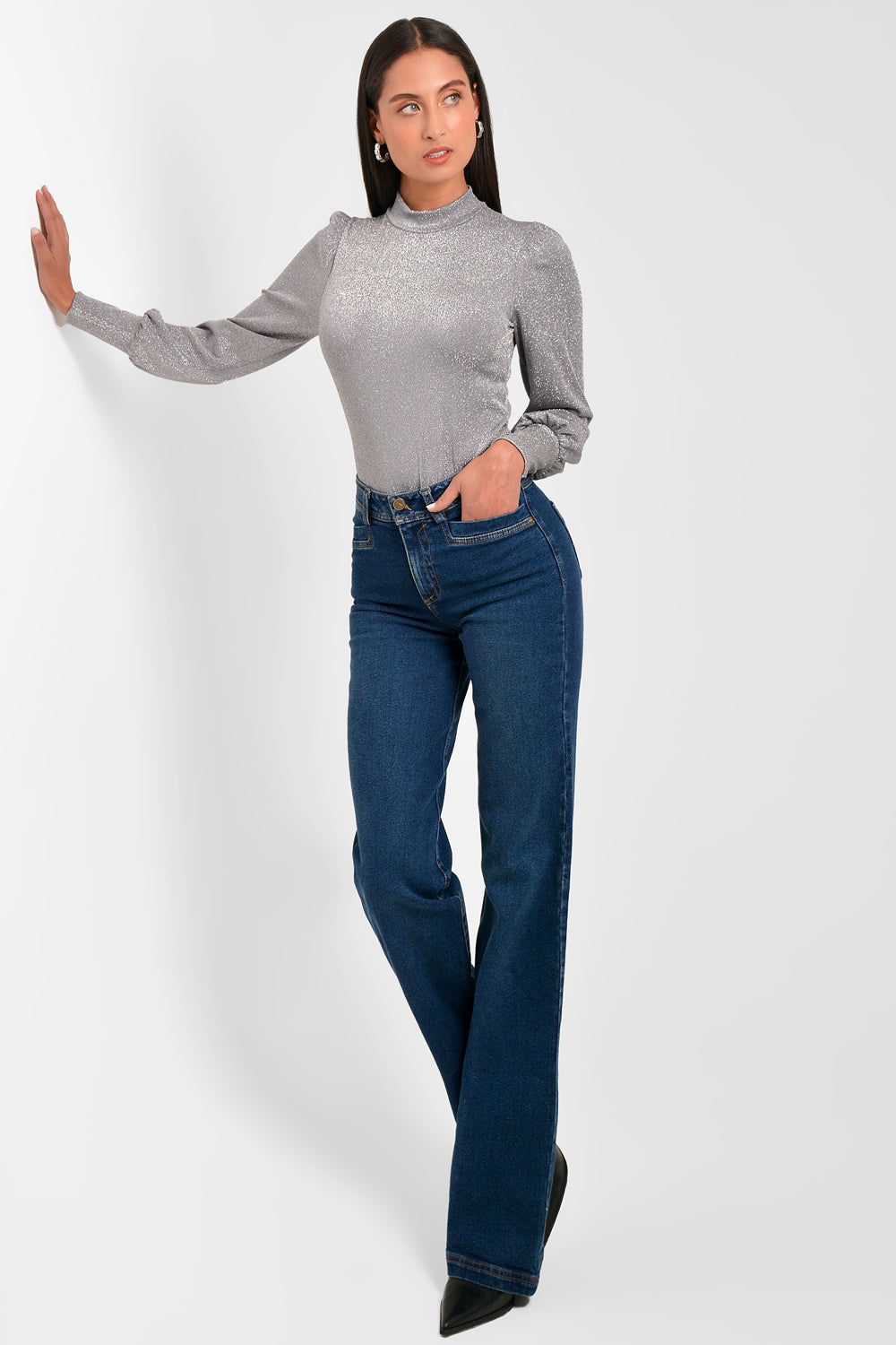 Blusa mujer efecto lurex