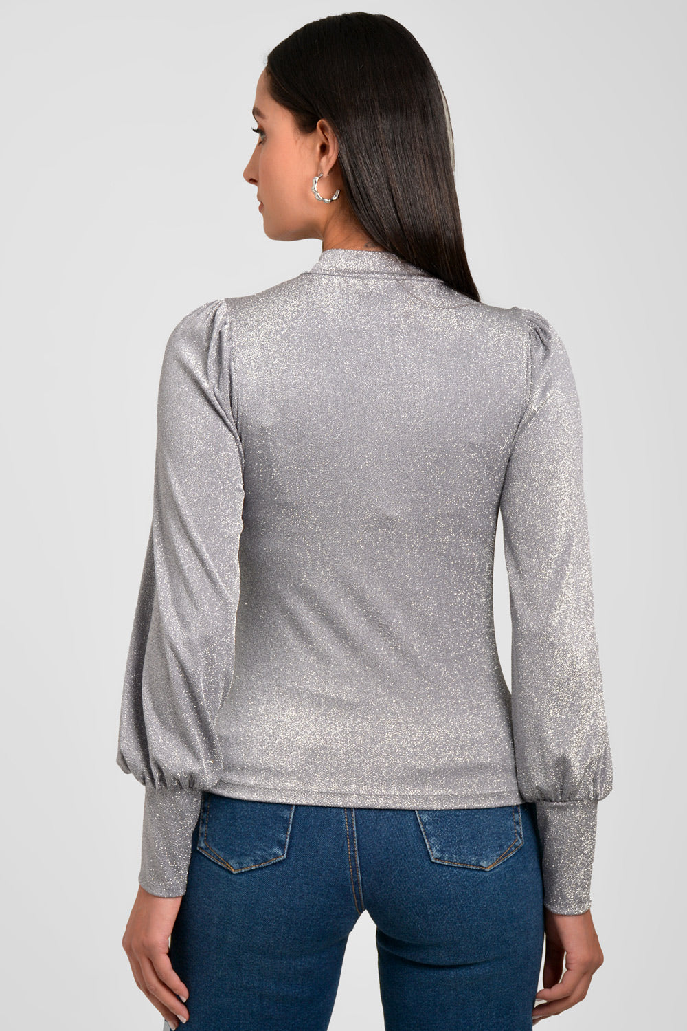 Blusa mujer efecto lurex