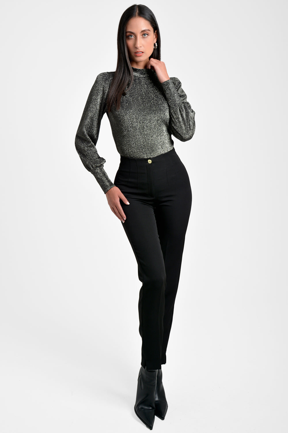 Blusa mujer efecto lurex