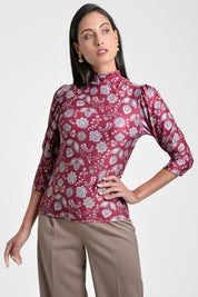 blusa mujer en lycra sublimada bl 0531 BL-0531 vinotinto Xuss imagen 2