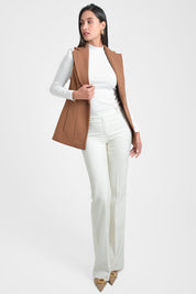 blusa mujer canale cuello alto bl 0560 BL-0560 ivory Xuss imagen 1