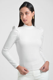blusa mujer canale cuello alto bl 0560 BL-0560 ivory Xuss imagen 2