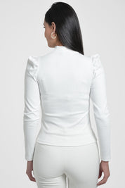 blusa mujer canale cuello alto bl 0560 BL-0560 ivory Xuss imagen 3