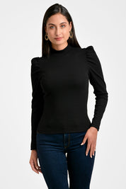 blusa mujer canale cuello alto bl 0560 BL-0560 negro Xuss imagen 2