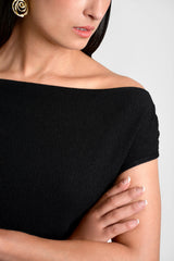 Blusa mujer en lycra color negro