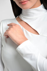 Blusa mujer en lycra color ivory