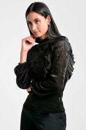 blusa mujer en velvet bl 0604 1 BL-0604 negro Xuss imagen 2