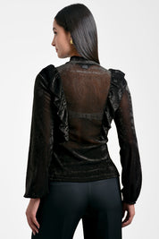 blusa mujer en velvet bl 0604 1 BL-0604 negro Xuss imagen 3