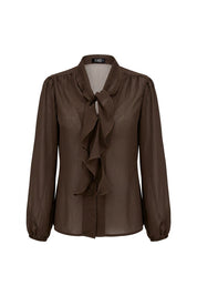blusa mujer en chiffon bl 0636 BL-0636 cocoa Xuss imagen 2