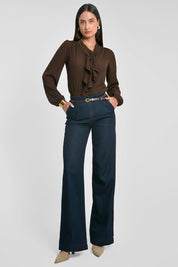 blusa mujer en chiffon bl 0636 BL-0636 cocoa Xuss imagen 3