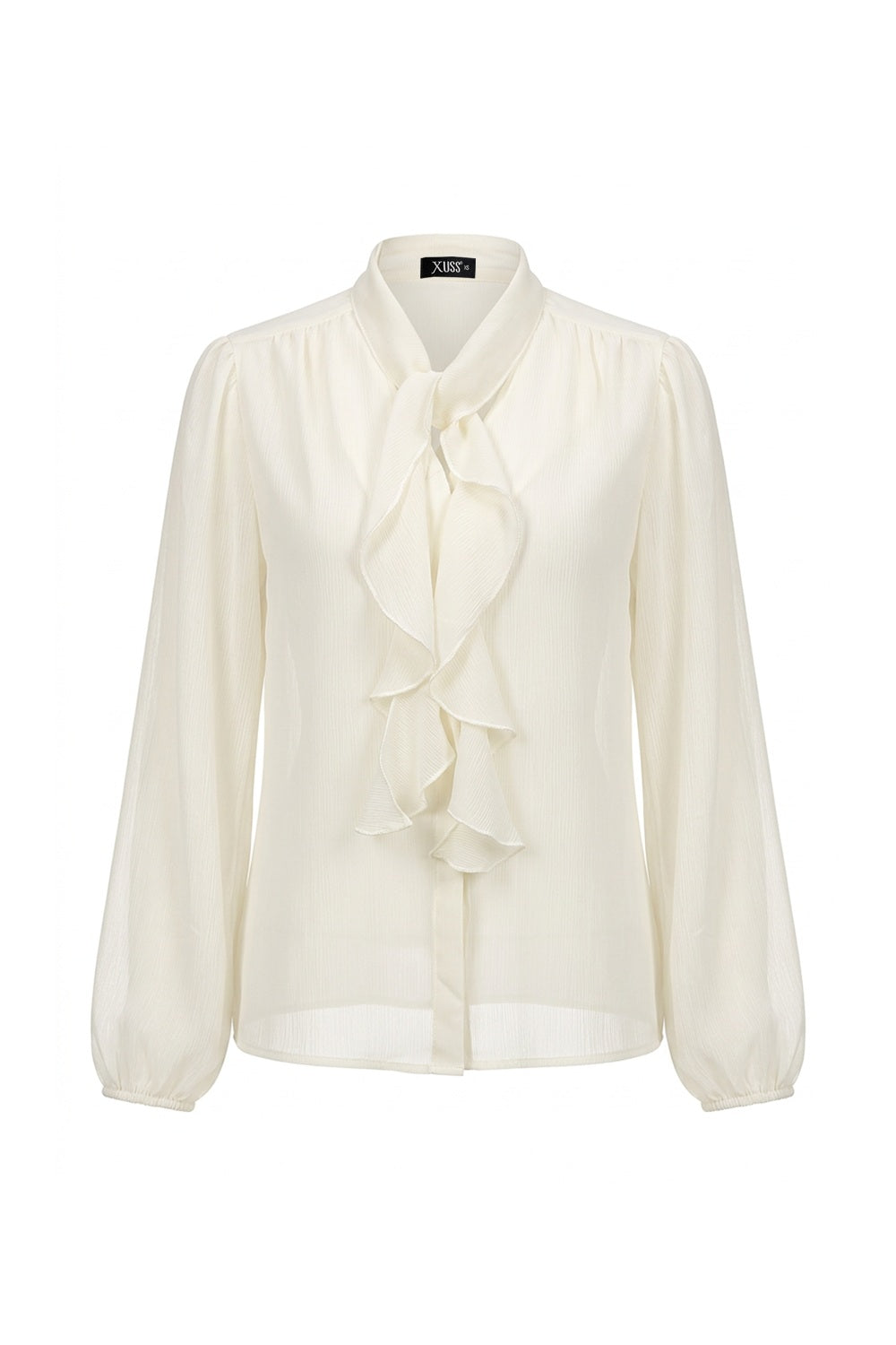 blusa mujer en chiffon bl 0636 BL-0636 ivory Xuss imagen 2