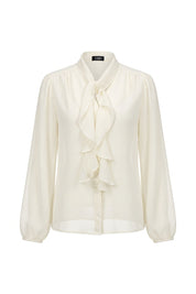 blusa mujer en chiffon bl 0636 BL-0636 ivory Xuss imagen 2