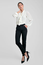 blusa mujer en chiffon bl 0636 BL-0636 ivory Xuss imagen 3