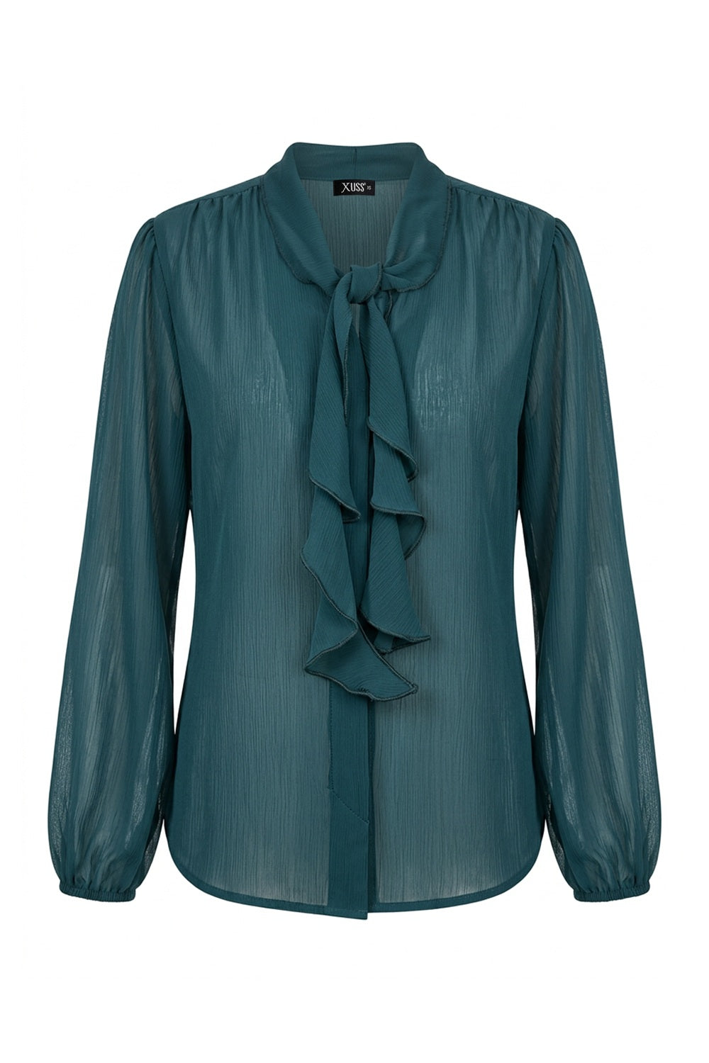 blusa mujer en chiffon bl 0636 BL-0636 verde jade Xuss imagen 2