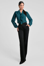 blusa mujer en chiffon bl 0636 BL-0636 verde jade Xuss imagen 3