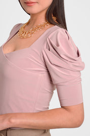 blusa para mujer manga al codo bl 0649 BL-0649 palo de rosa Xuss imagen 5