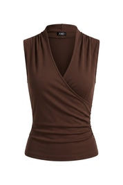 blusa mujer escote cruzado bl 0651 BL-0651 cocoa Xuss imagen 2