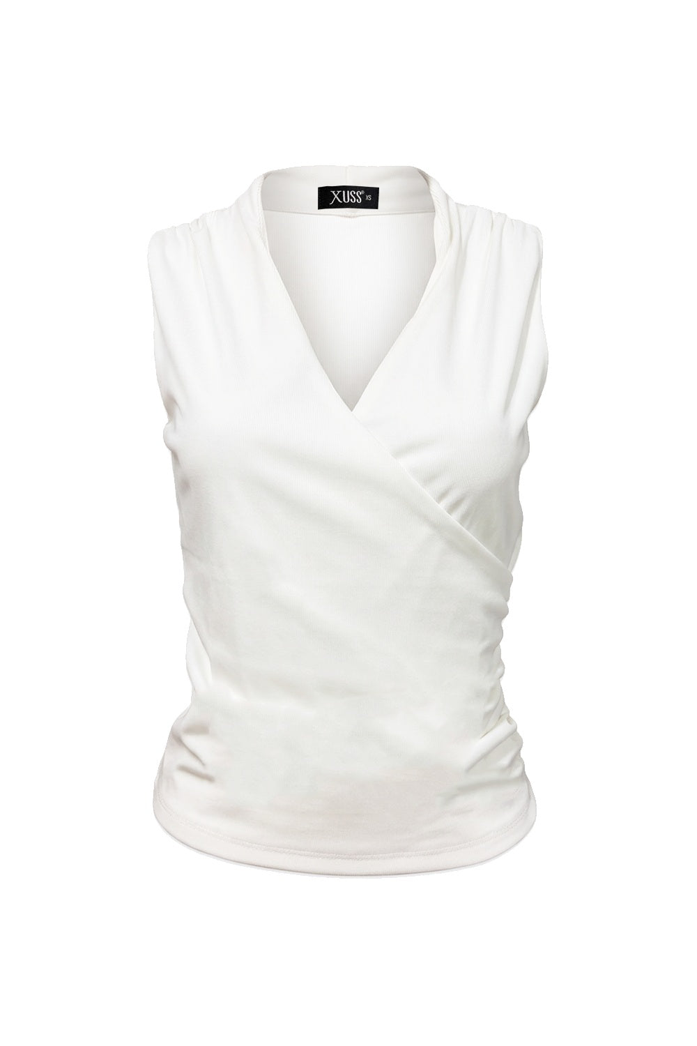 blusa mujer escote cruzado bl 0651 BL-0651 ivory Xuss imagen 2