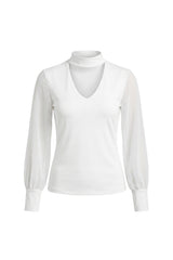 Blusa mujer mangas en chiffon