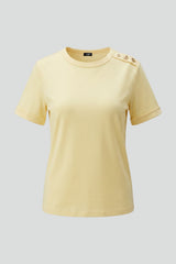 Camiseta mujer botones decorativos