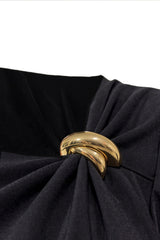 Blusa mujer con herraje color negro