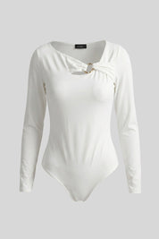 body mujer cuello asimetrico bl 0684 BL-0684 ivory Xuss imagen 2