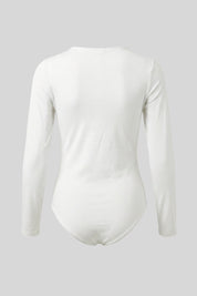 body mujer cuello asimetrico bl 0684 BL-0684 ivory Xuss imagen 4