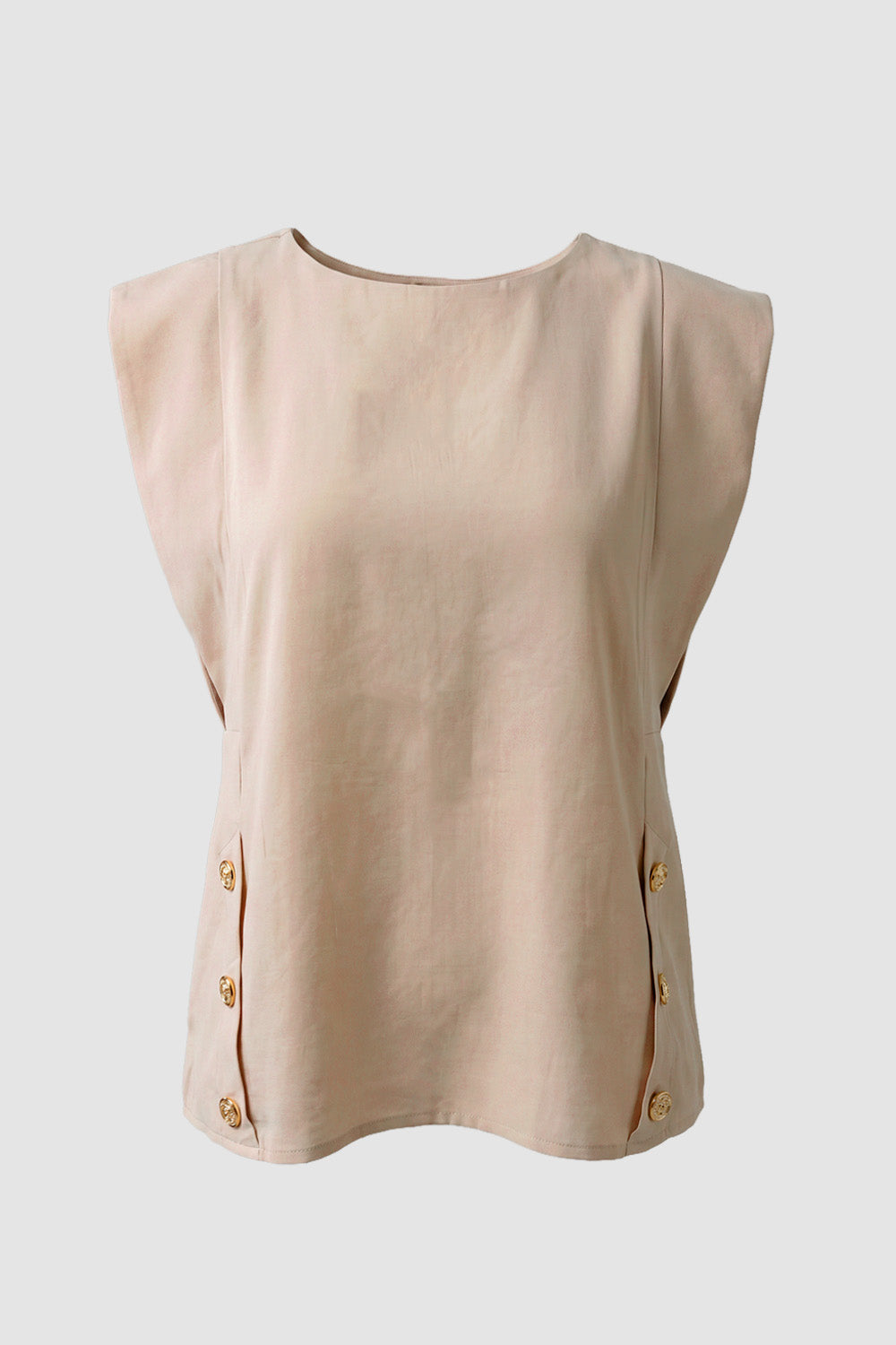 blusa mujer fluida bl 0698 BL-0698 beige Xuss imagen 2
