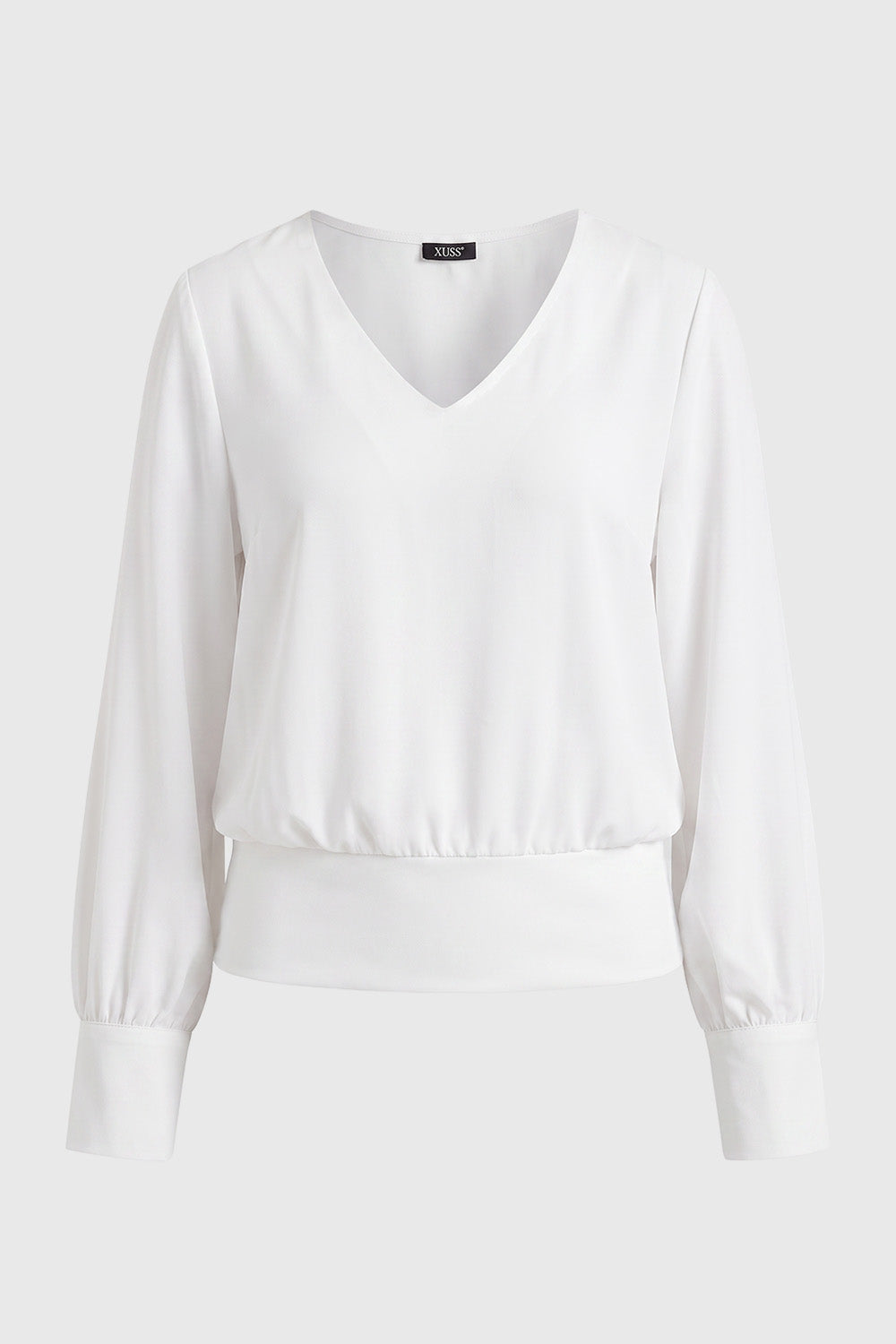 blusa mujer en peach strech bl 0705 BL-0705 blanco Xuss imagen 2