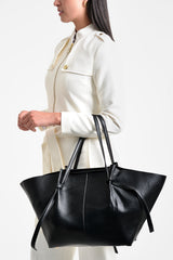 Bolso mujer efecto pelo color negro