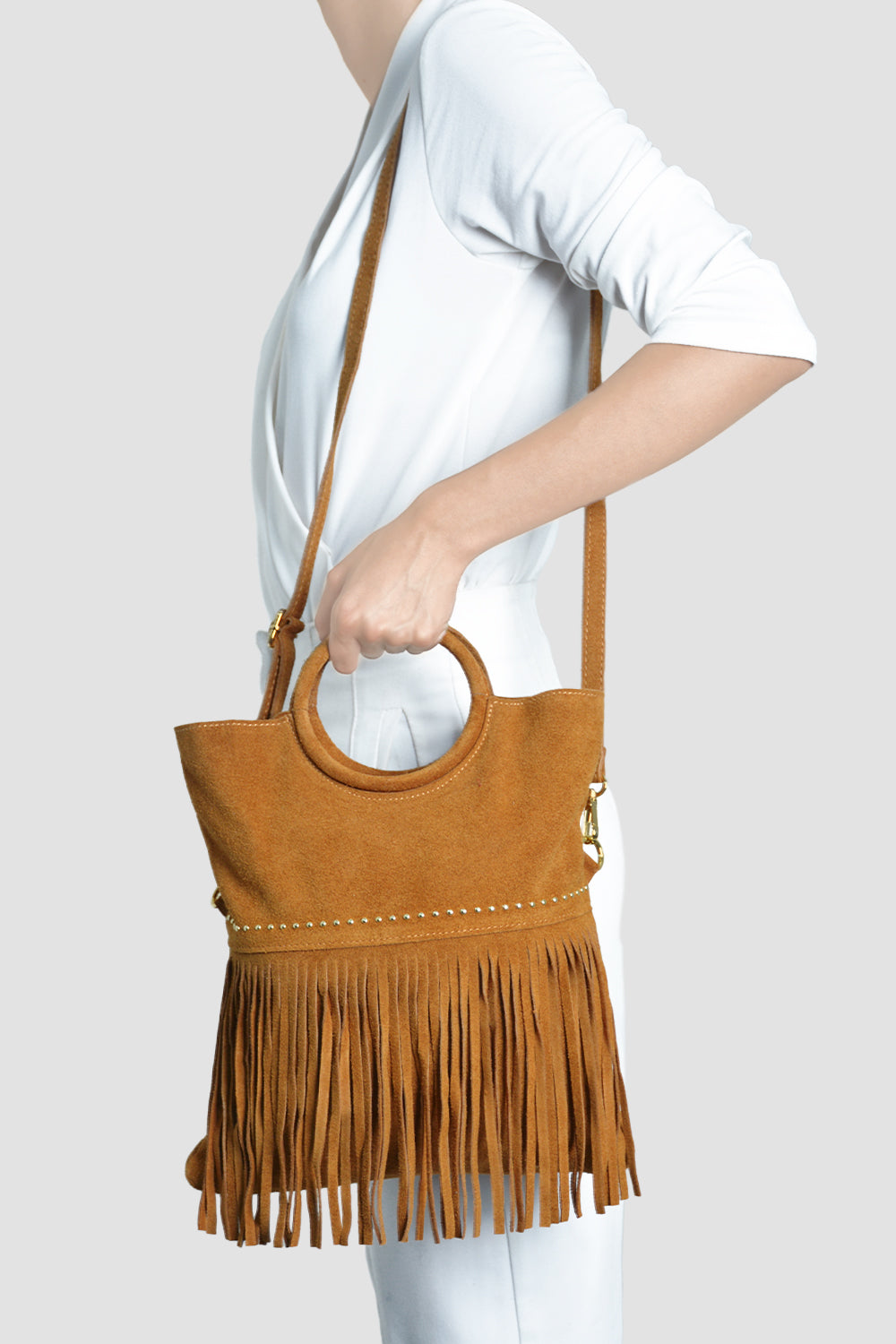 bolso en ante mediano 4246 beige Xuss imagen 2