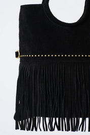 bolso en ante mediano 4246 negro Xuss imagen 4