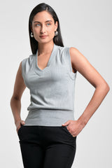 Chaleco mujer escote V